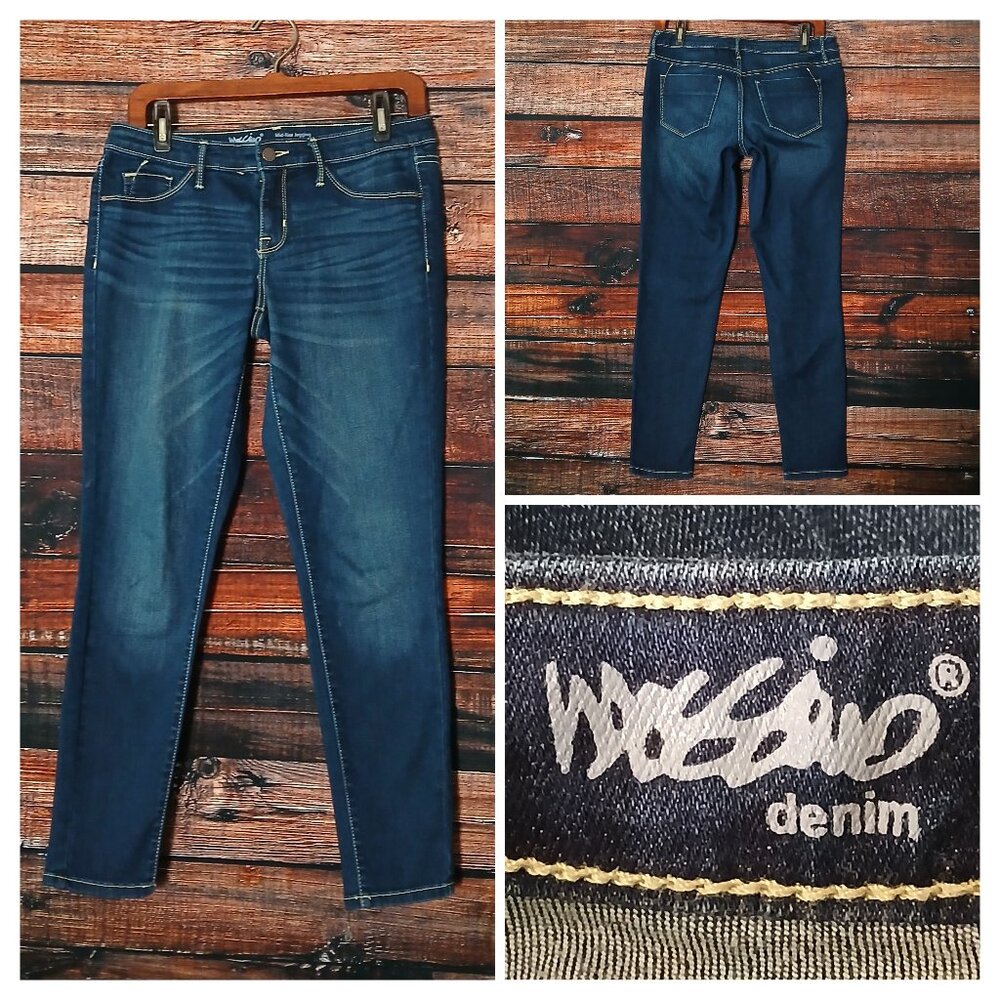 Mossimo Jeans Size 28 6 SC Short Curvy Low Rise Jegging Blue Denim Power Stretch